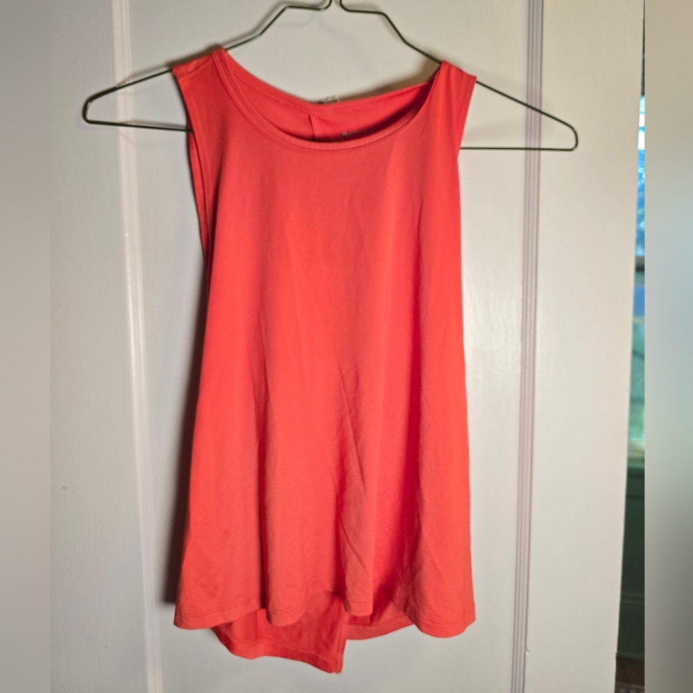 Athleta Orange Cut Out Back Work Out Size Small